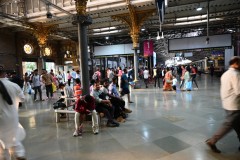 Waiting area inside near departing and arriving trains