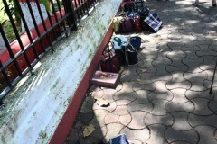  After a night of cooking and a morning of packing, each meal is put into a small metal canister, or tiffin, in time for the dabba wallah's pickup. "When he comes at 9, everything has to be ready for him ... because they are on a very tight schedule,