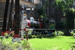 A heritage steam locomotive, a symbol of development and modernity through the 19th and 20th centuries, was repaired and repainted to its old-world glory along with a heritage lawn, outside the Mumbai Central railway station by the Western Railway, 
