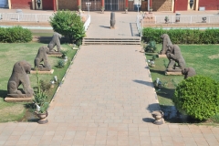 Garden entrance between the lobby area and the main building