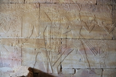 Detailed work is still visible on the walls that have been moved to the museum for protection from the elements.