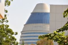 In the background is the Corinthia Hotel Khartoum