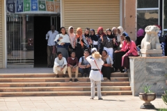 Local students touring the museum