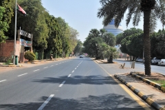 Nile Avenue with the Corinthia Hotel in the background