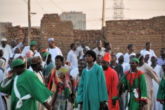 The dervishes start whirling around inside the circle. With the music, the fragrance of burning frankincense, the endless repetition of religious chants, and the dizziness, they go into a state of trance