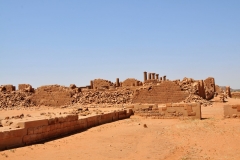 The settlement is located in a beautiful valley crossed by hills. Here the ruins of a very big temple are visible.