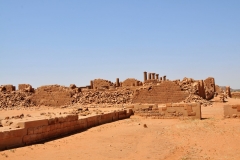 The settlement is located in a beautiful valley crossed by hills. Here the ruins of a very big temple are visible.