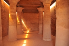 Inside the temple dedicated to the god Apedemak.