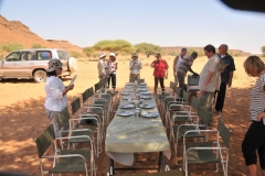 We carried all the food provisions for daily lunch including tables, chairs and eating utensils