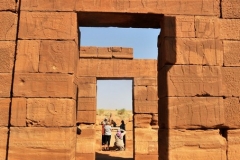 The temple stands near a large bend of the Nile River, in the region that was called Nubia in ancient times.