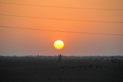 Sunset outside of Meroe Camp.