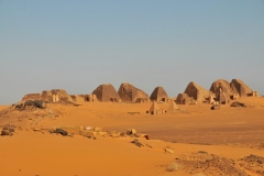 Only several of the pyramids have been rebuilt. The sands of the Sudan are reclaiming the temples as fast as they are unearthed.