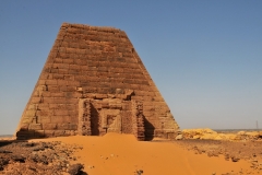 Your can see how the sands are reclaiming the discovered pyramids