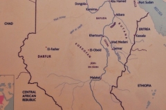 Map indicating where Karima,Old Dodngola are located in relation to the Egyptian Border