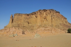 Jebel Barkal, the table-topped mountain hanging on the town’s south side, was sacred ground for the Egyptians at the time of the 18th-dynasty Pharaohs. Both they and the Kushites believed that the mountain was home to the god Amun