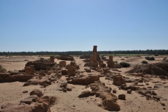 At the base of the mountain are some well-preserved pyramids (pictured), the Temple of Amun and the fresco-decorated Temple of Mut dedicated to the Egyptian sky goddess.