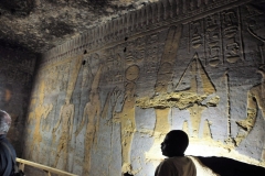 The reliefs are seen only with a phone light or flash light