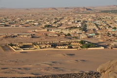 View from atop Jebel Barkal and The Nubian Rest House compound.