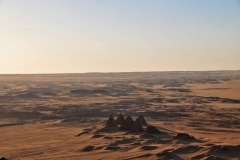 View of the Karima Pyramids seen from Jebel Barkal