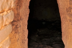 View inside one of the conical-shaped tombs