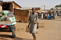 Going to a well to get water for his family