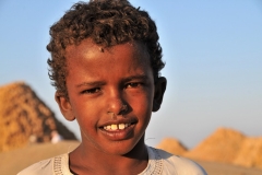 Faces of young people in Sudan