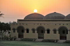 Sun rising over the The Nubian Rest House roof