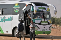 Notice the intricate entrance to the bus inside