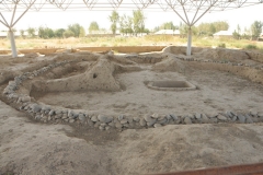 Terracotta statuettes of women and animals with magical powers were also found as sculptural figures emerged as an important artistic trend. The religious beliefs of the Sarazm people are unclear, but we know that they had altars where sacred fires burned.