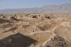 We arrive at the ancient town ruins of Penjakent above the present city of Penjikent.  Ancient Panjakent was a small but flourishing town of the Sogdians in pre-Islamic Central Asia. It was known as Panchekanth.  It means five towns or villages in Persian.