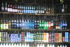 This was the neatest thing to see. Cooling the sodas and drinks naturally with water falling across the bottles along the highway.