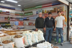 Here I am with a owner and his son who are selling the varied products and cheese balls by the side of the road in their food shop.  Yet another modern method, sour yogurt is blended until smooth, then boiled and strained. It is left to ferment in a warm oven for several days, then the moisture is strained and blended with salt to make the kashk.