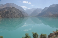 Lake Istravshan is a mountain lake of glacial origin in Tajikistan. It lies at an altitude of 7,201 feet.  The lake takes its name from Alexander the Great's passage in Tajikistan: Iskander is the Persian pronunciation of Alexander, and kul means lake in many Turkic languages.