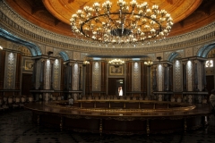 The building is also called the Chaikhana of Dushanbe which translates to Tea House. It is the larges Tea House in the world. This the Arzhang is the Conference Hall