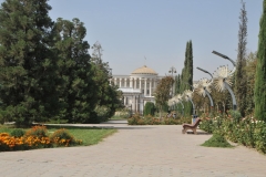 Azadi Park with the Presidential Palace, Palace of Nation,  in the background of the photo.