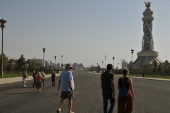 The new Independence and Freedom tower and Plaza opened in September 2022 a few days prior to our arrival into the city. The tower is 363 feet tall.  First and Second floors are gallery and museum, 14th floor is top deck, the monument is surrounded by beautiful garden full of vibrant and colorful flowers. No money was spared building this project.