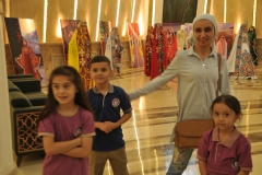A young mother and her family visiting the town and museum for the first time.