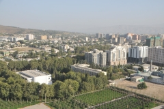 Looking at the city east.