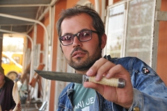 Boss shows us the quality and design of this particular knife.