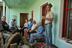 After our lunch at a local restaurant in Istravshan we were invited to the home of another craftsman, Zmak Karecmba, honored by UNESCO in 2005 for his craftsmanship of making from a piece of wood antique combs.