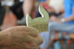 Here is a close up of the comb before any stain  is placed on it.  What a work of art. A profession with very few  alive today.