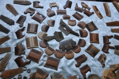 Here is a collection of recent combs that he has created to be sold.  The styles are amazing and each so different.