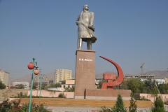 Here we find a repositioned statue of Stalin that has been moved to a desolate location in the city. Past history for Tajikistan.