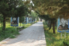 As we walk in the park we see photos of fallen Tajikistan soldiers who were killed in the war with Afghanistan from 1979-1989.