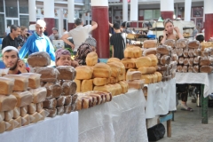 Look at all the fresh baked breads for sale