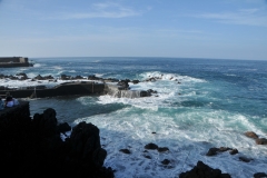 In the same area of the beaches is this rocky area. Just waiting for some waves to crash on the rocks.
