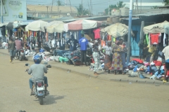 To think each of these stalls of clothing are set up and then torn down and packed away for the next day what is not sold.