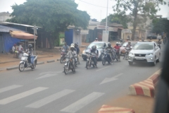 Getting around the city is mainly by motorbikes.
