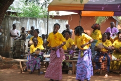 There was music and dancing by the ladies.