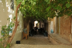        Throgh this areas we find many small coffee houses that line the walls of the Medrana.                                                                                                                                       